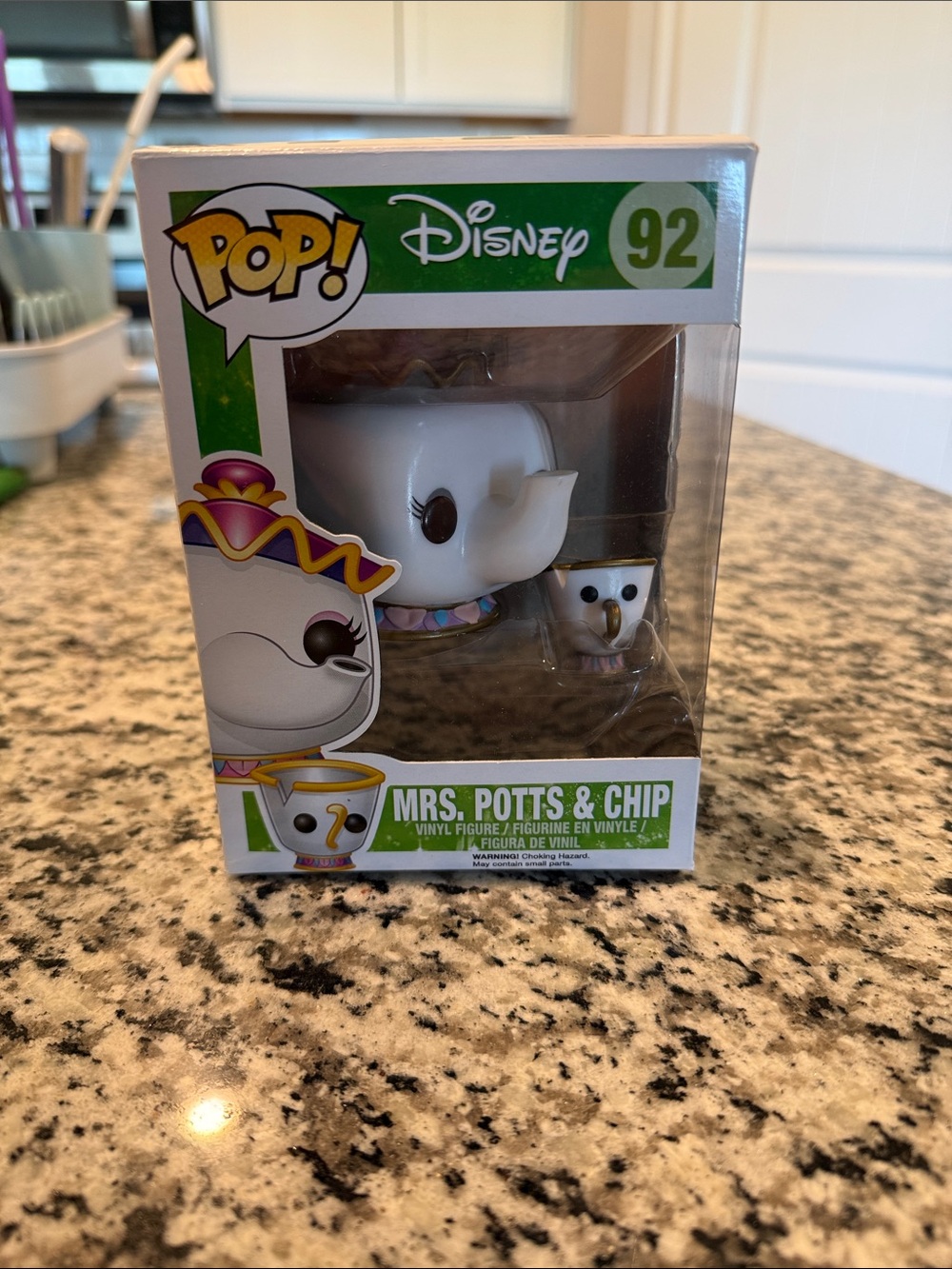 Funko Pop! Disney Mrs. Potts & Chip Vinyl Figure (white, green)